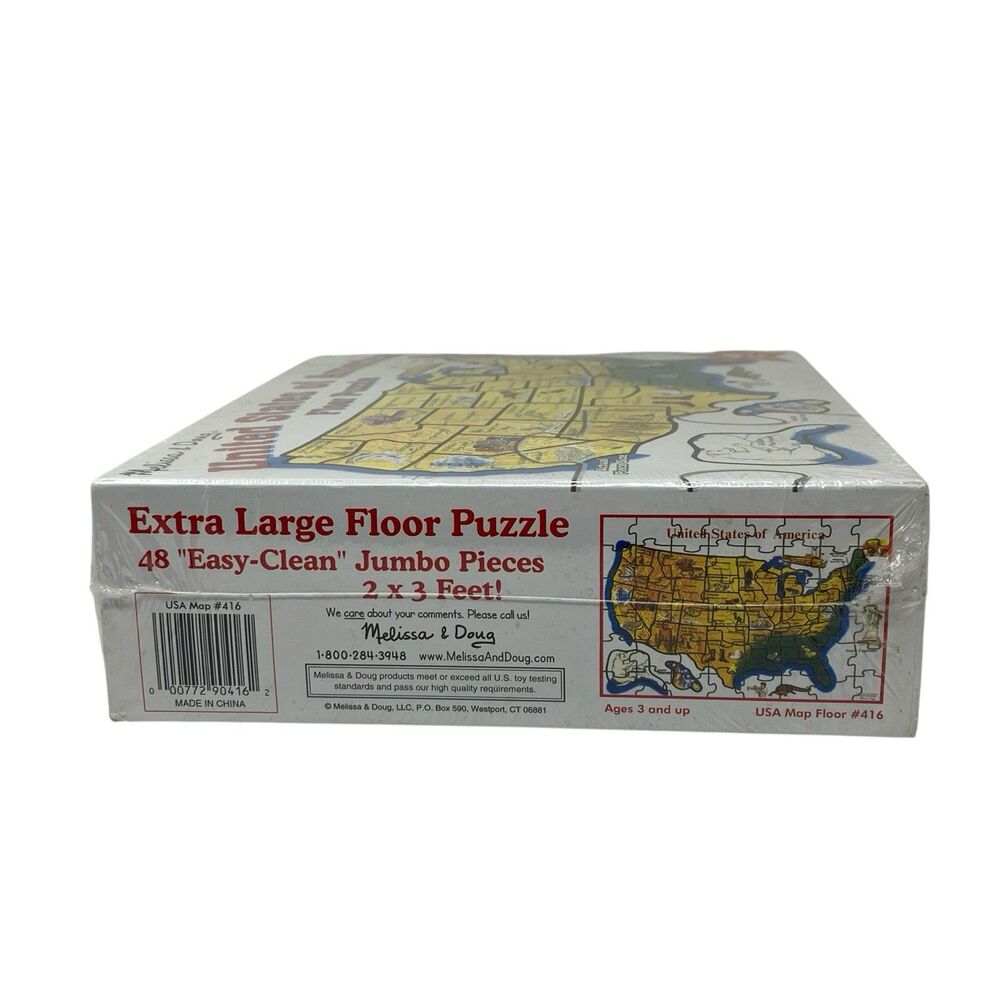 Melissa & Doug Puzzle USA Map Floor 48 Jumbo Pieces Educational Kids Toy New - Picture 5 of 7